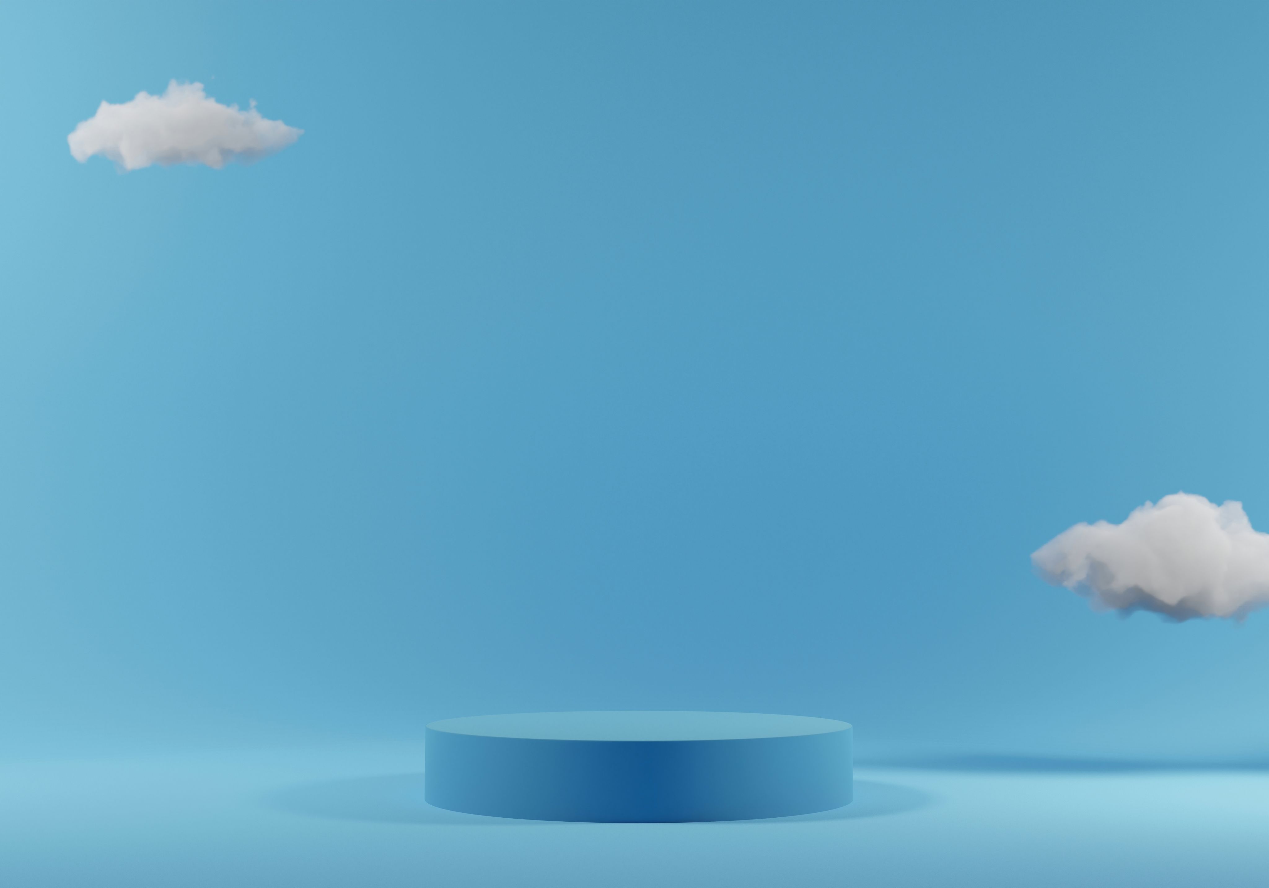 a round blue object with a cloud floating in the sky